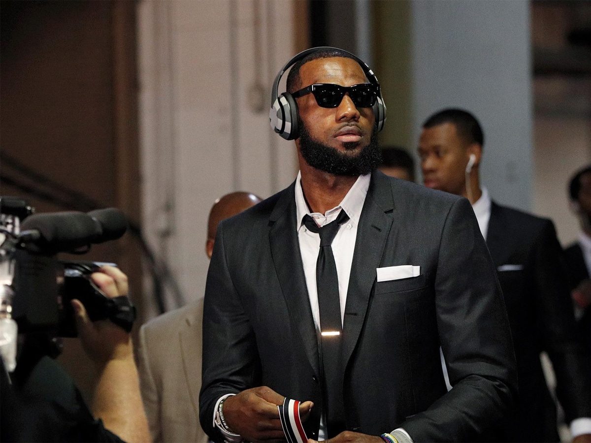 LeBron James in a suit
