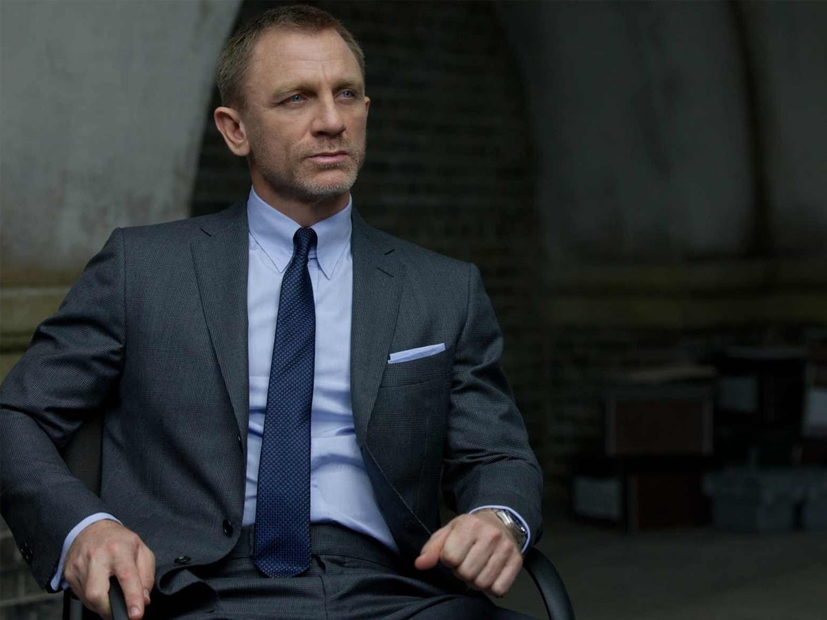 Daniel Craig in a charcoal suit