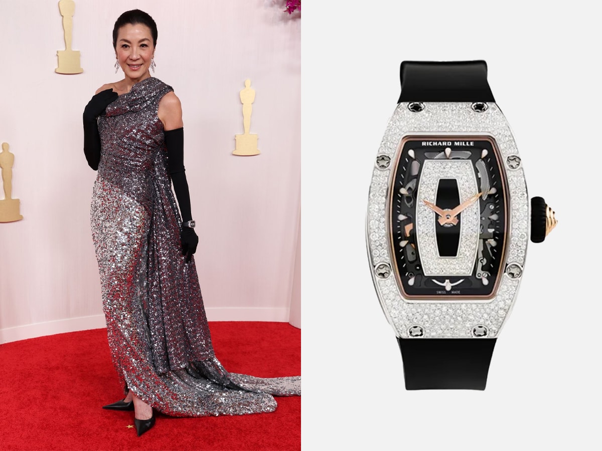 Michelle Yeoh wearing Richard Mille RM 07-02 at the 2024 Academy Awards | Image: Getty/Richard Mille