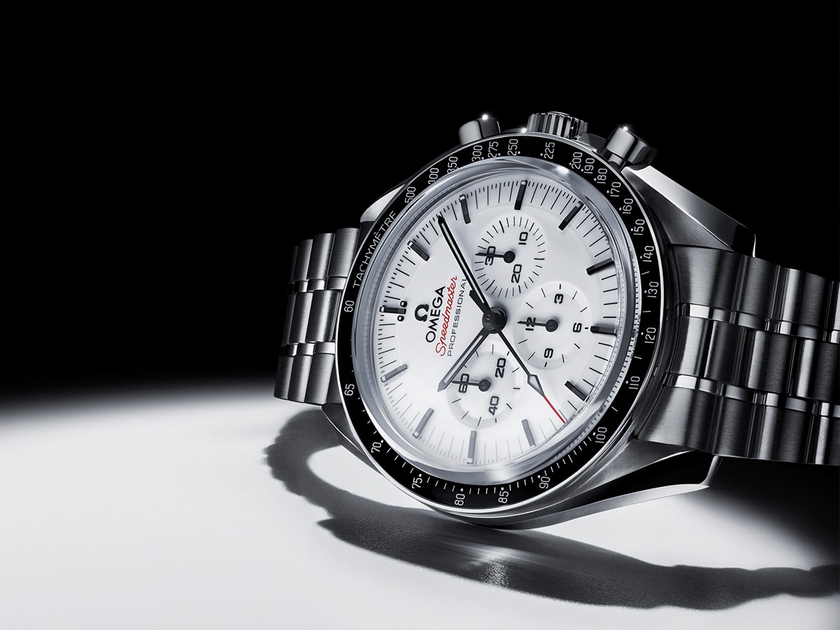 OMEGA Speedmaster Moonwatch with Lacquered White Dial ref.310.30.42.50.04.001 | Image: OMEGA