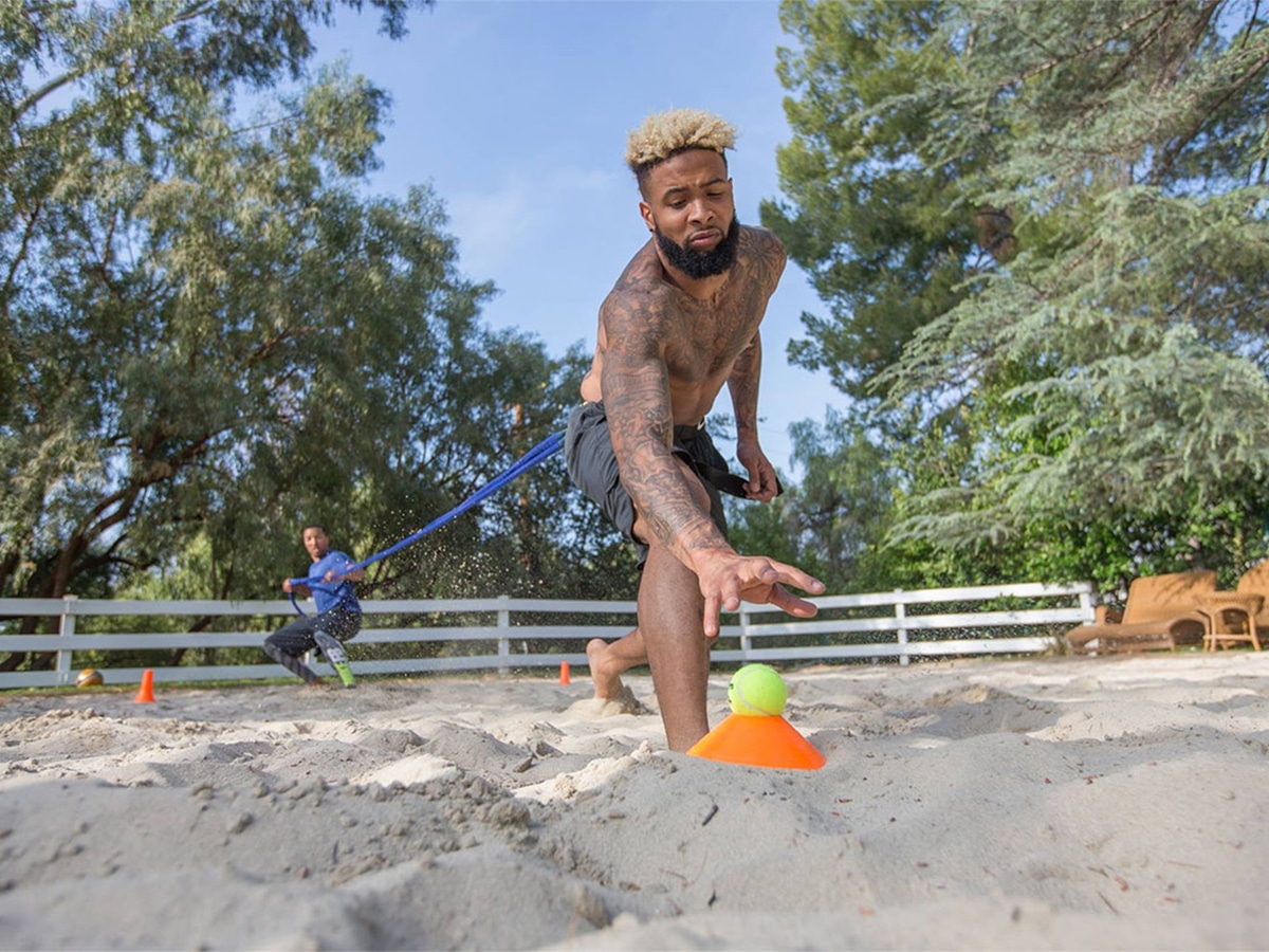 Odell Beckham Jr. working out with his trainer