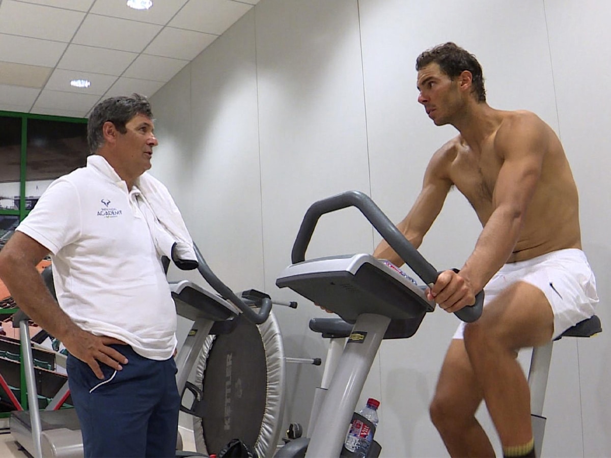 Rafael Nadal working out