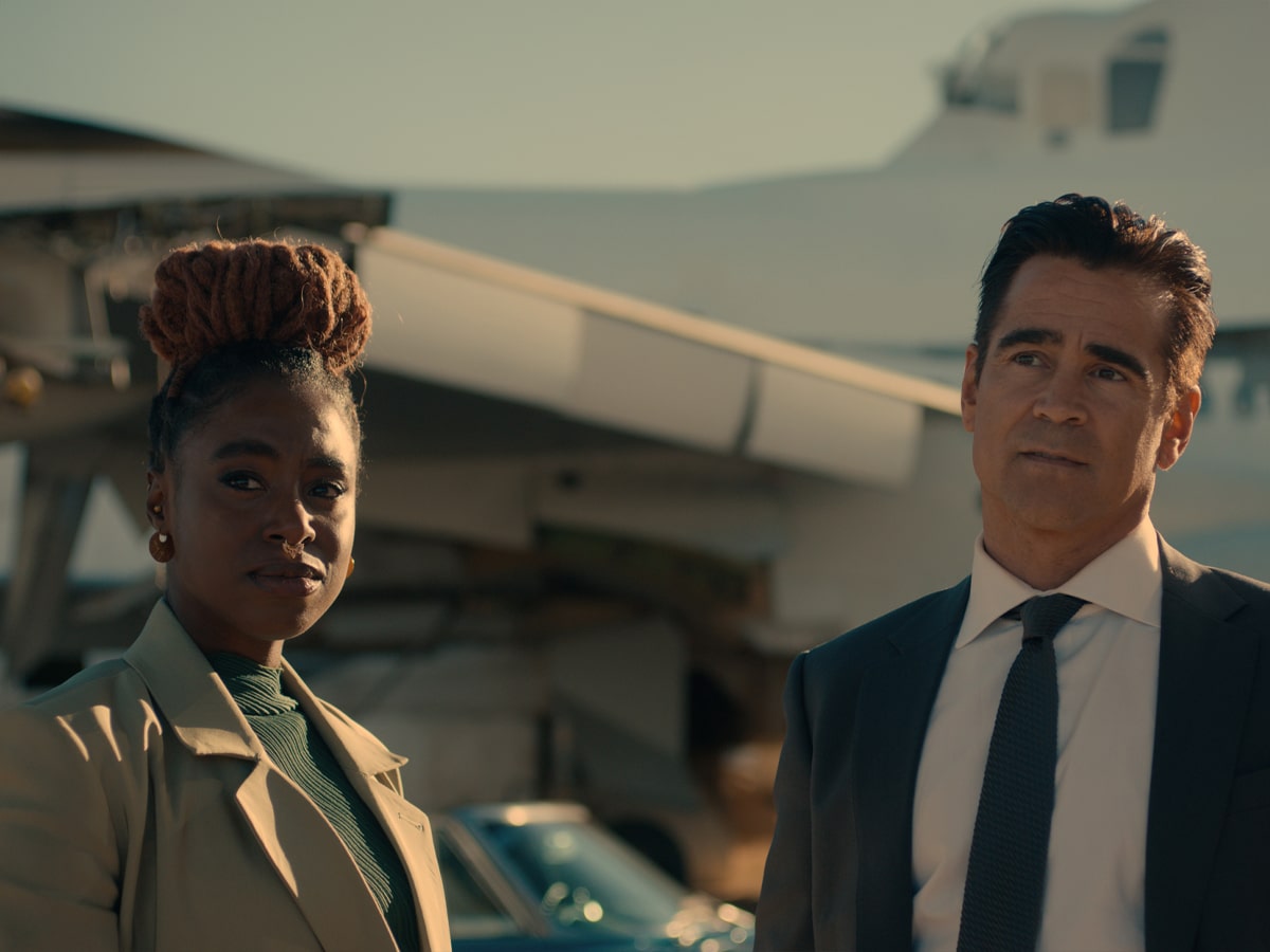 Colin Farell's John Sugar and Kirby Howell-Baptiste's Ruby in the official trailer for 'Sugar' | Image: Apple TV+