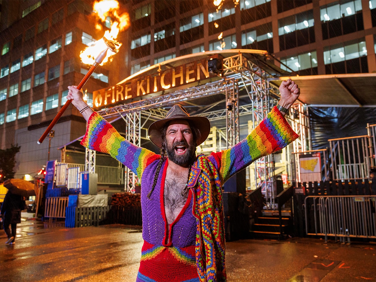 Vivid sydney fire kitchen