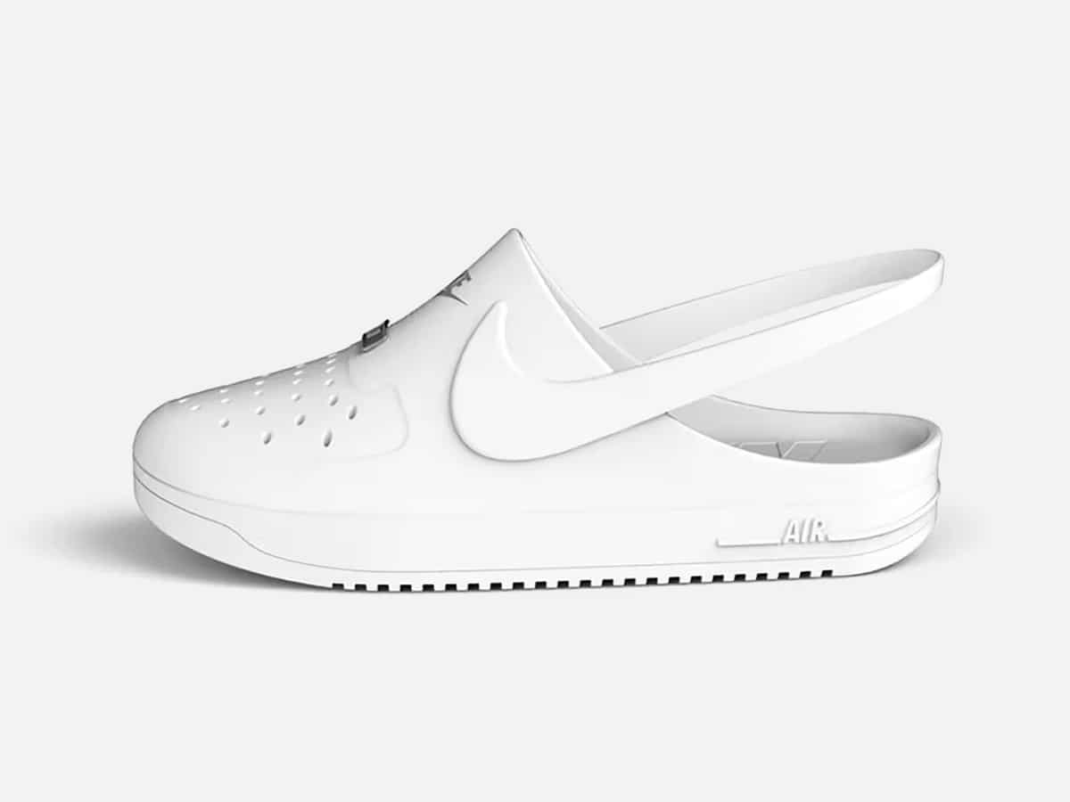 White Crocs x Nike Air Force 1 Concept Design