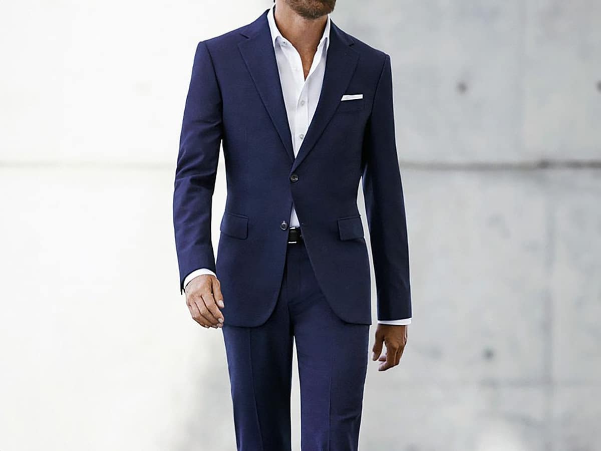 Man in a blue suit