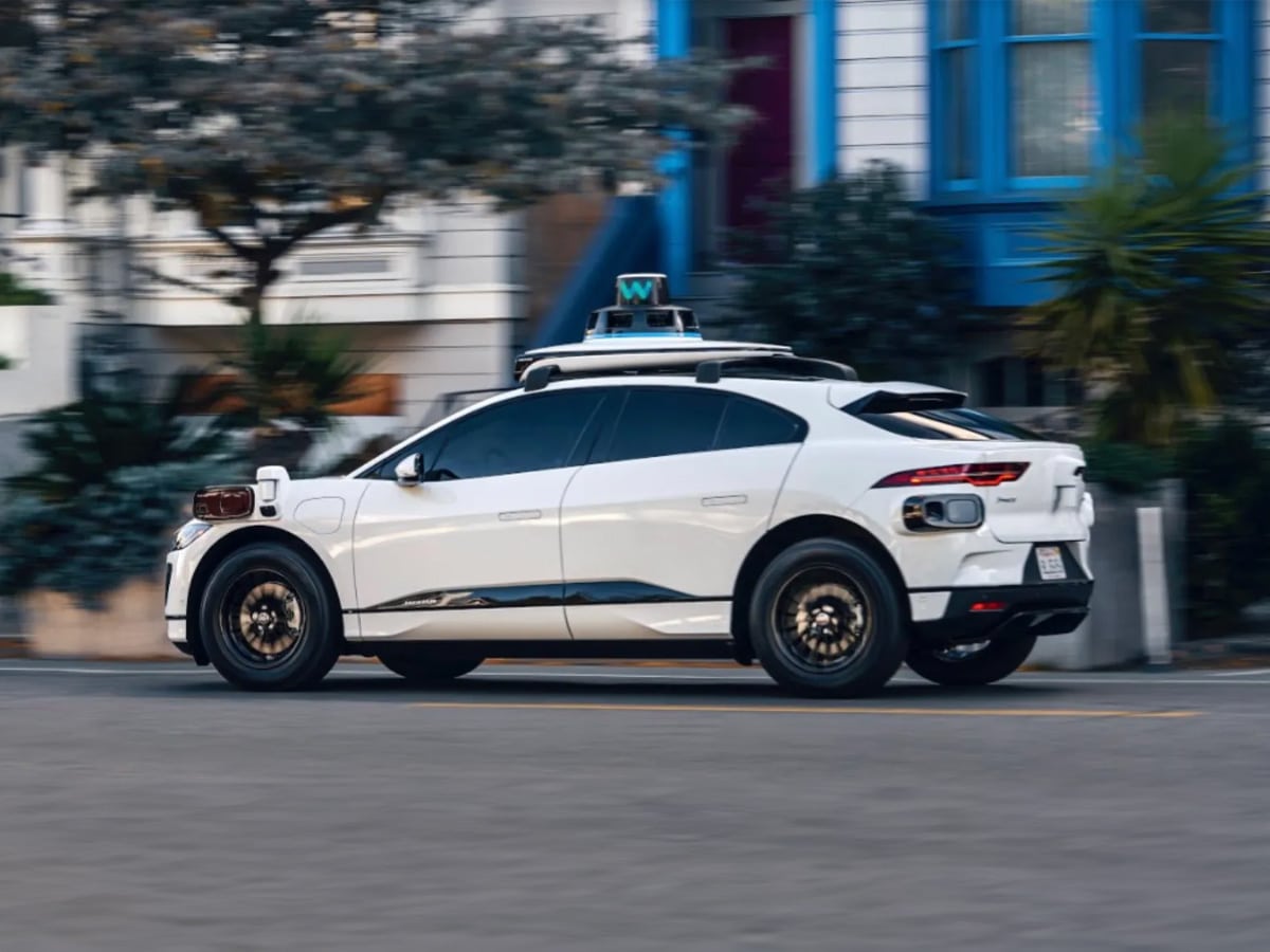 Waymo jaguar ipace that will be used for uber eats orders