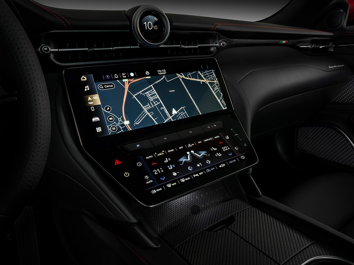 Maserati granturismo interior infotainment screen