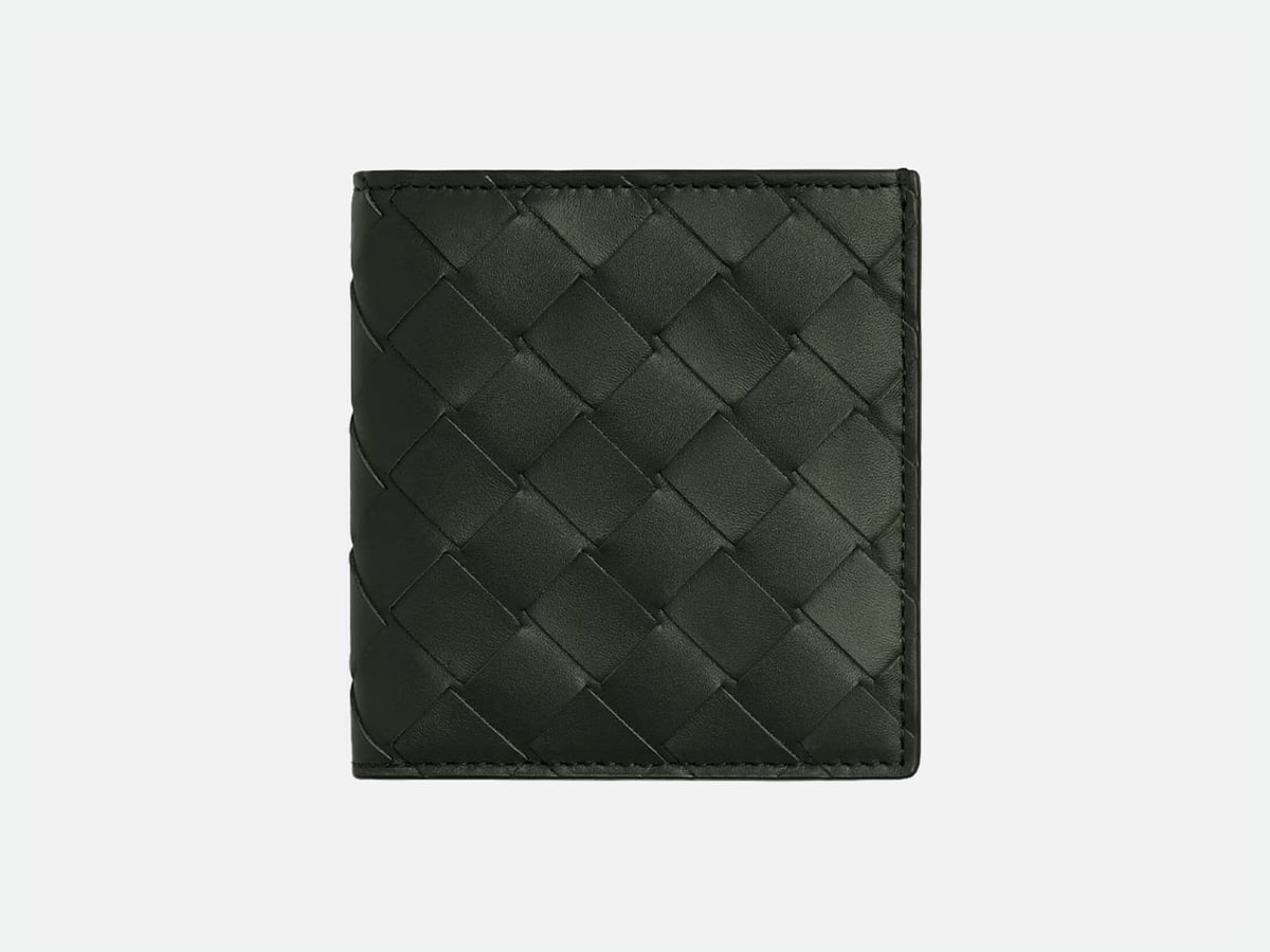 Bottega veneta intrecciato slim bi fold wallet bi fold wallet