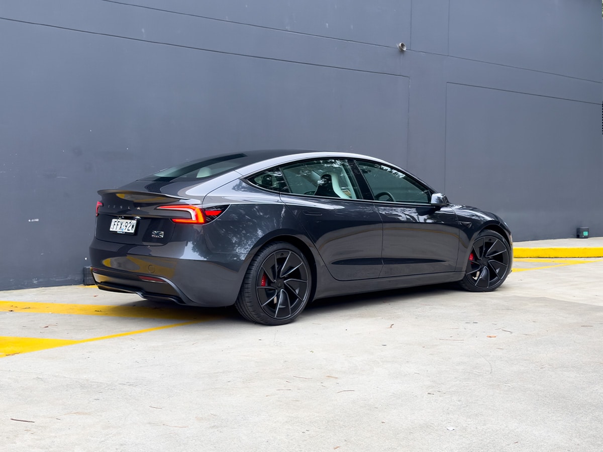 Tesla model 3 performance rear end