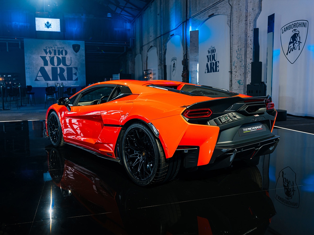 Lamborghini temerario in sydney rear three quarter