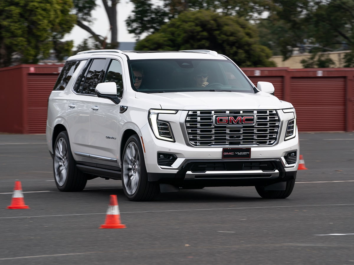 Gmc yukon denali in test course