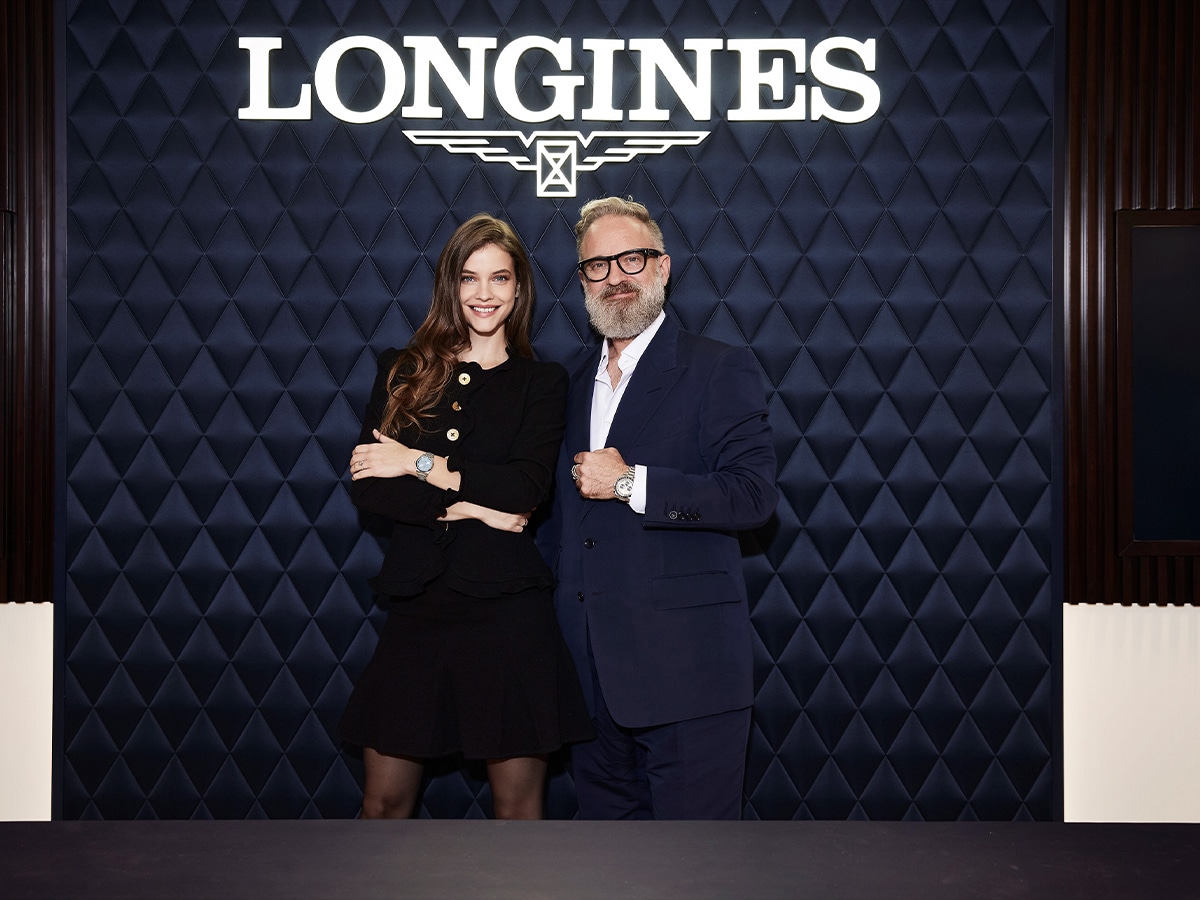 Longines Ambassador of Elegance Barbara Palvin and VP of Marketing, Bernardo Tribolet in Sydney for the boutique opening | Image: Supplied