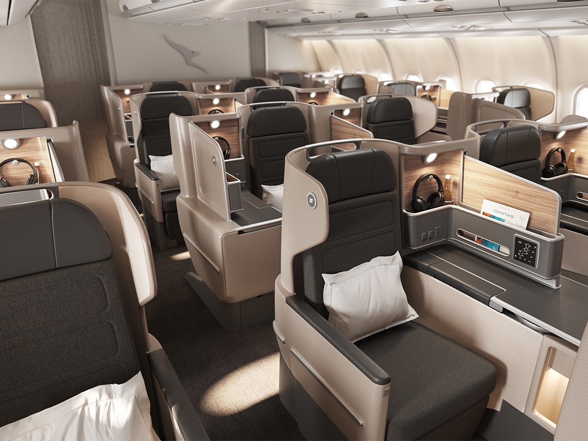 Qantas a330 200 upgraded business class seats