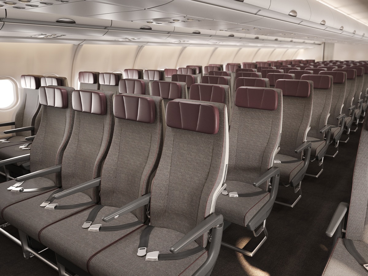 Qantas a330 200 premium economy seats middle row