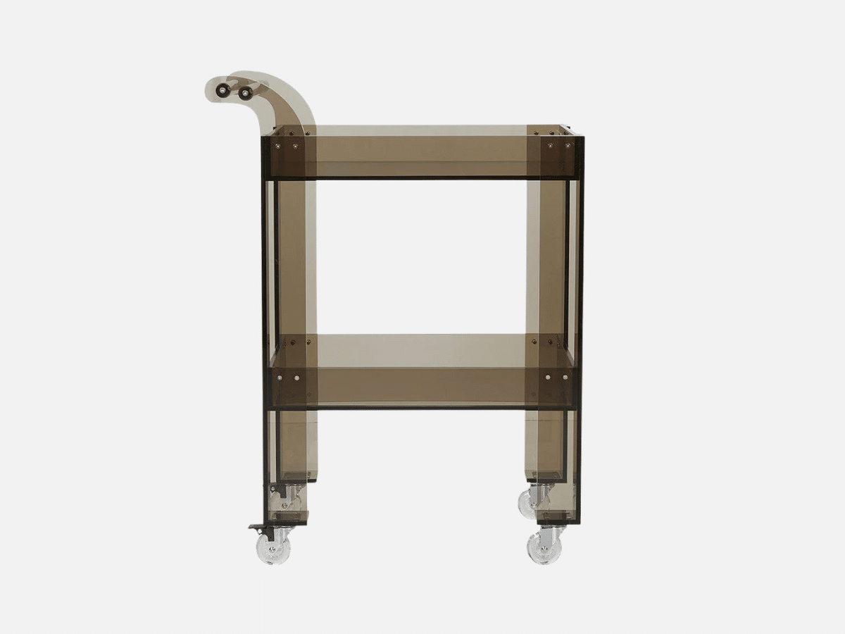 Fenton & Fenton Acrylic Bar Cart - Smoke | Image: Fenton & Fenton