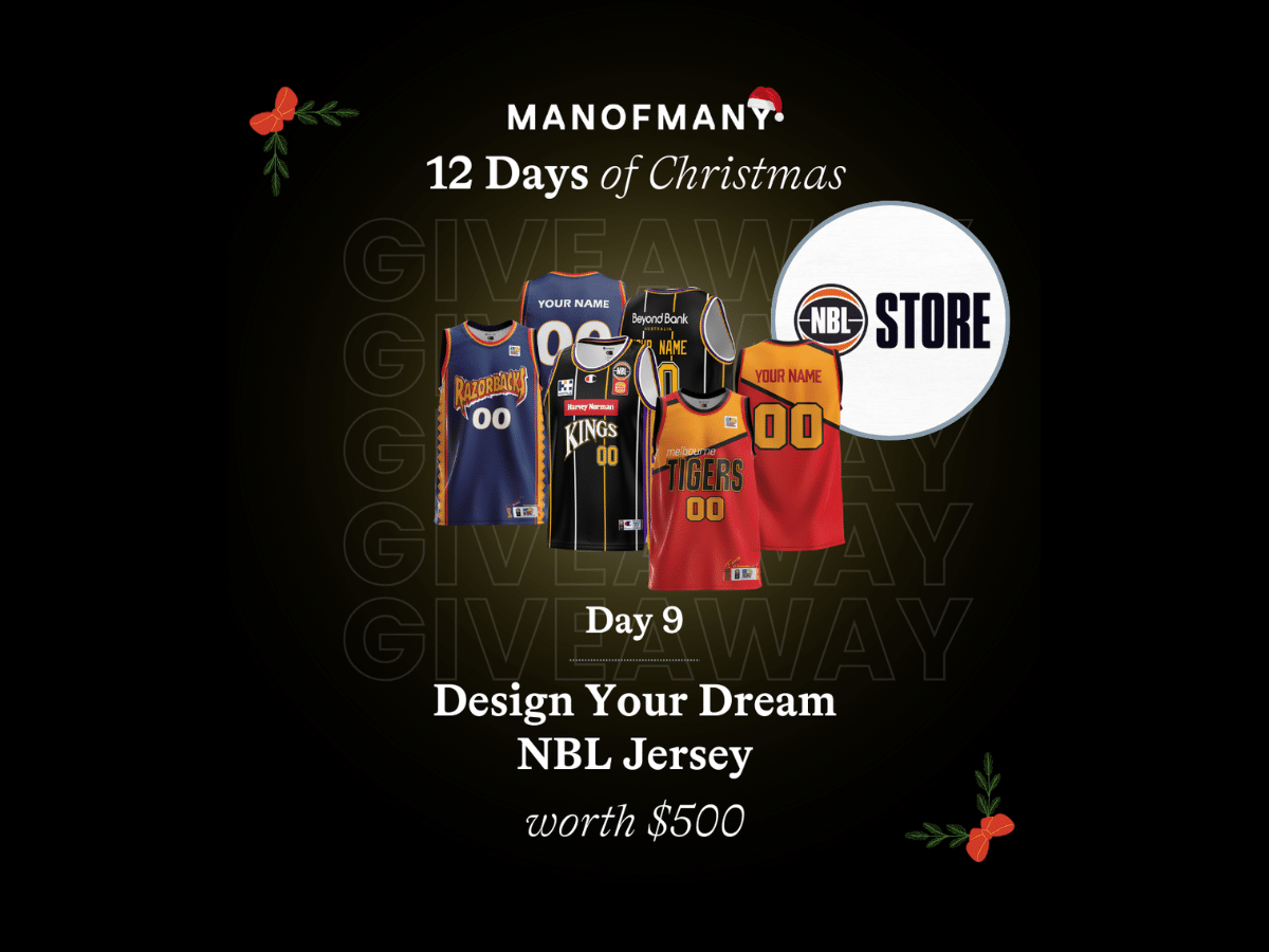 Man of Many 12 days of Christmas giveaways Day 9: Design Your Own NBL Jersey | Image: Man of Many