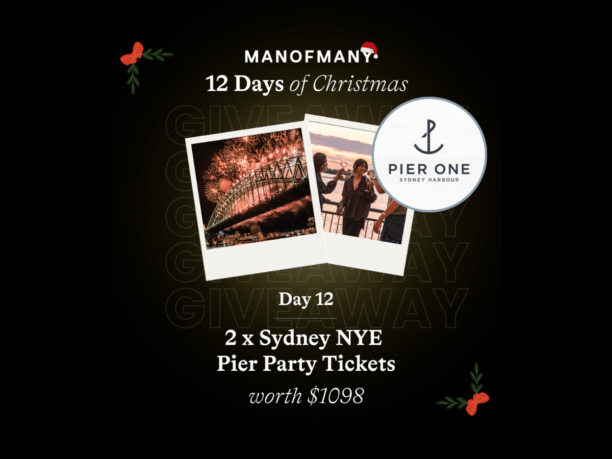 Man of Many 12 days of Christmas giveaways Day 12 2x NYE Pier Party Tickets at Pier One Sydney Harbour | Image: Man of Many