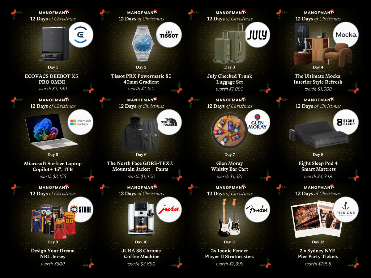 Man of Many 12 days of Christmas giveaways- Full list | Image: Man of Many