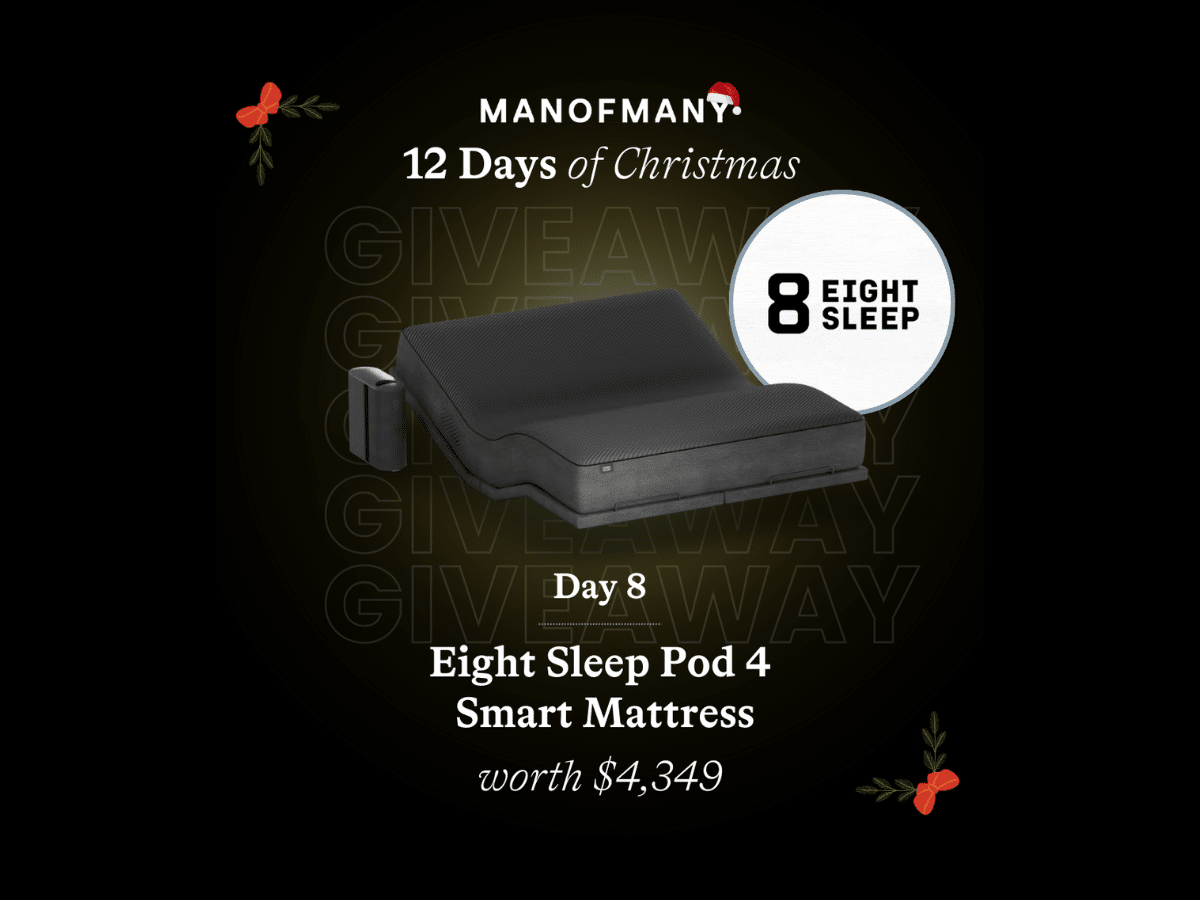 Man of Many 12 days of Christmas giveaways Day 8: Eight Sleep Pod 4 | Image: Man of Many