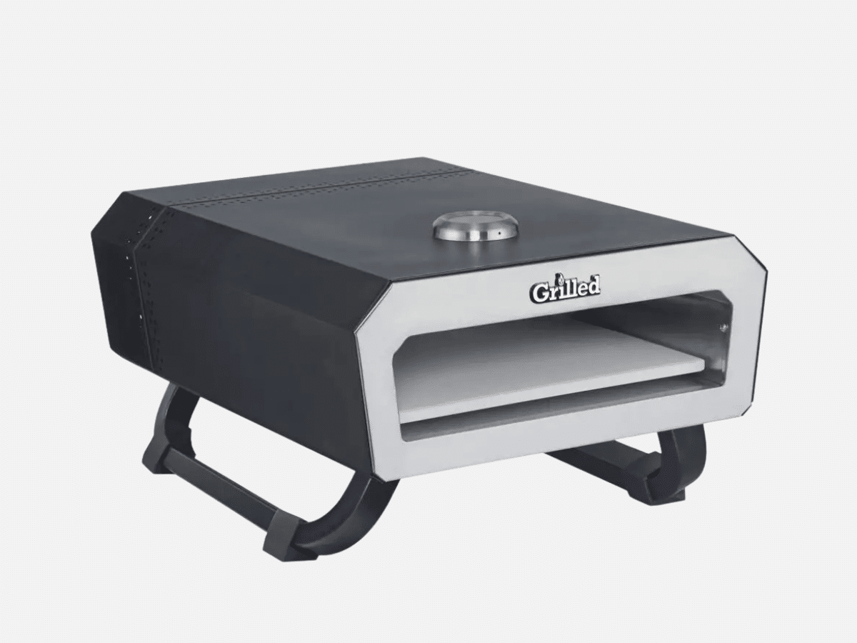 Grilled 12Inch Portable Gas Pizza Oven with Accessories | Image: Mitre 10