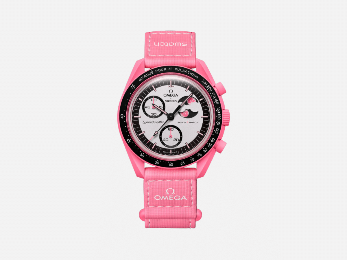OMEGA x Swatch MoonSwatch Mission to the Pink Moonphase | Image: Supplied