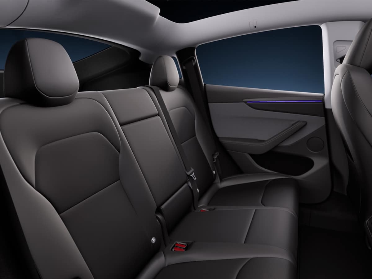 2025 tesla model y rear seat
