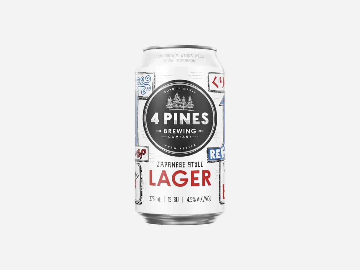 4 pines brewing co japanese lager nsw