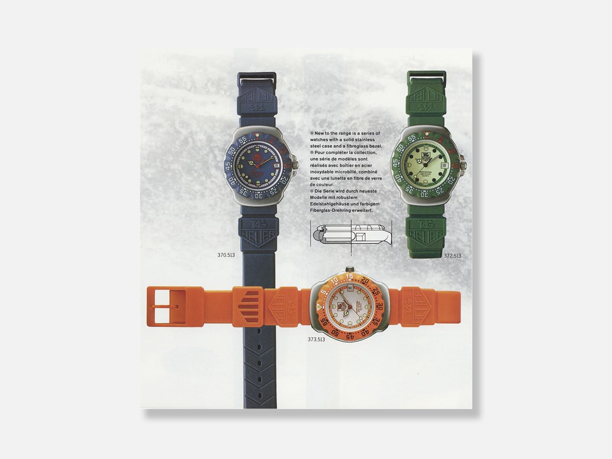 1986 Magazine Advertisement for the Series 1 TAG Heuer Formula 1 Watch | Image: TAG Heuer