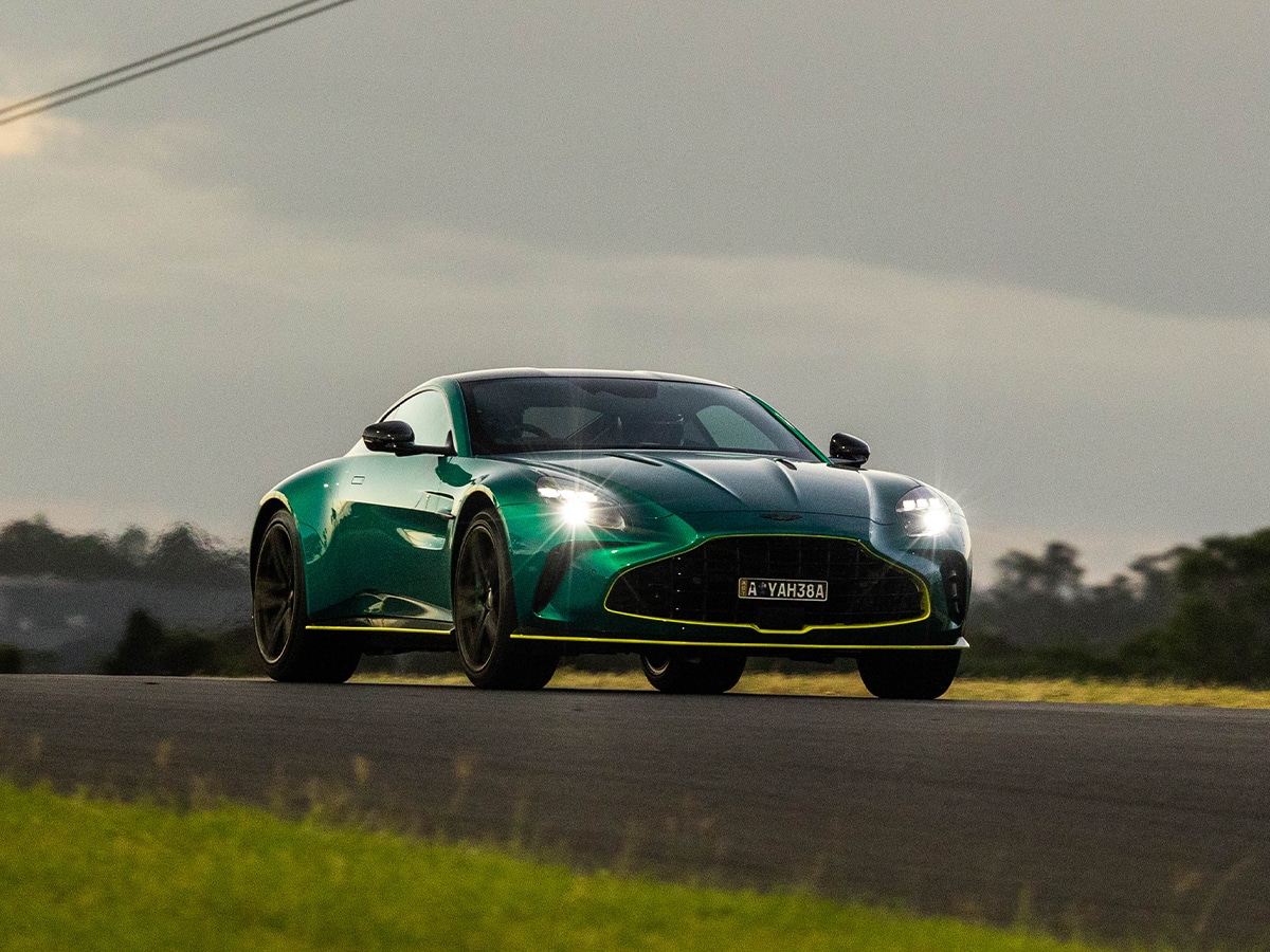 Aston martin vantage on track 1