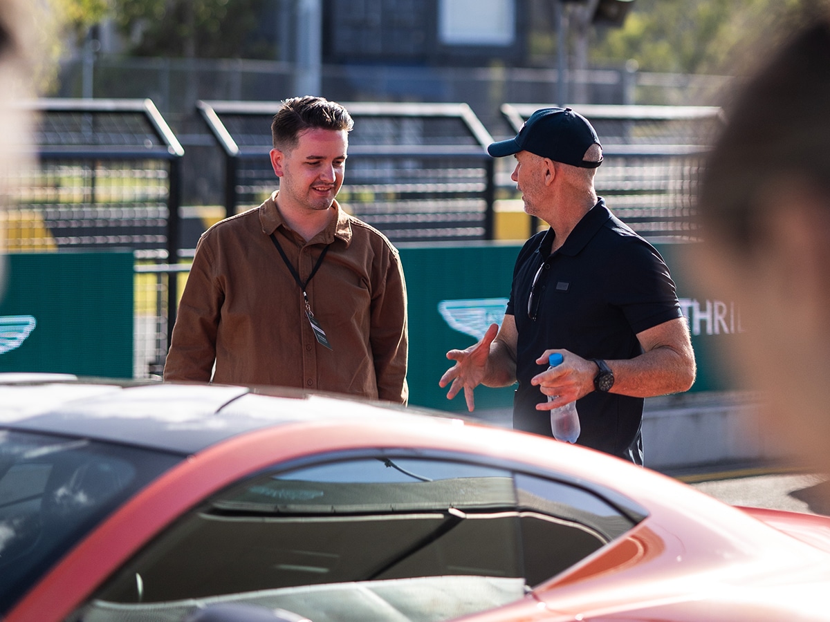 Aston martin vantage talking with luke