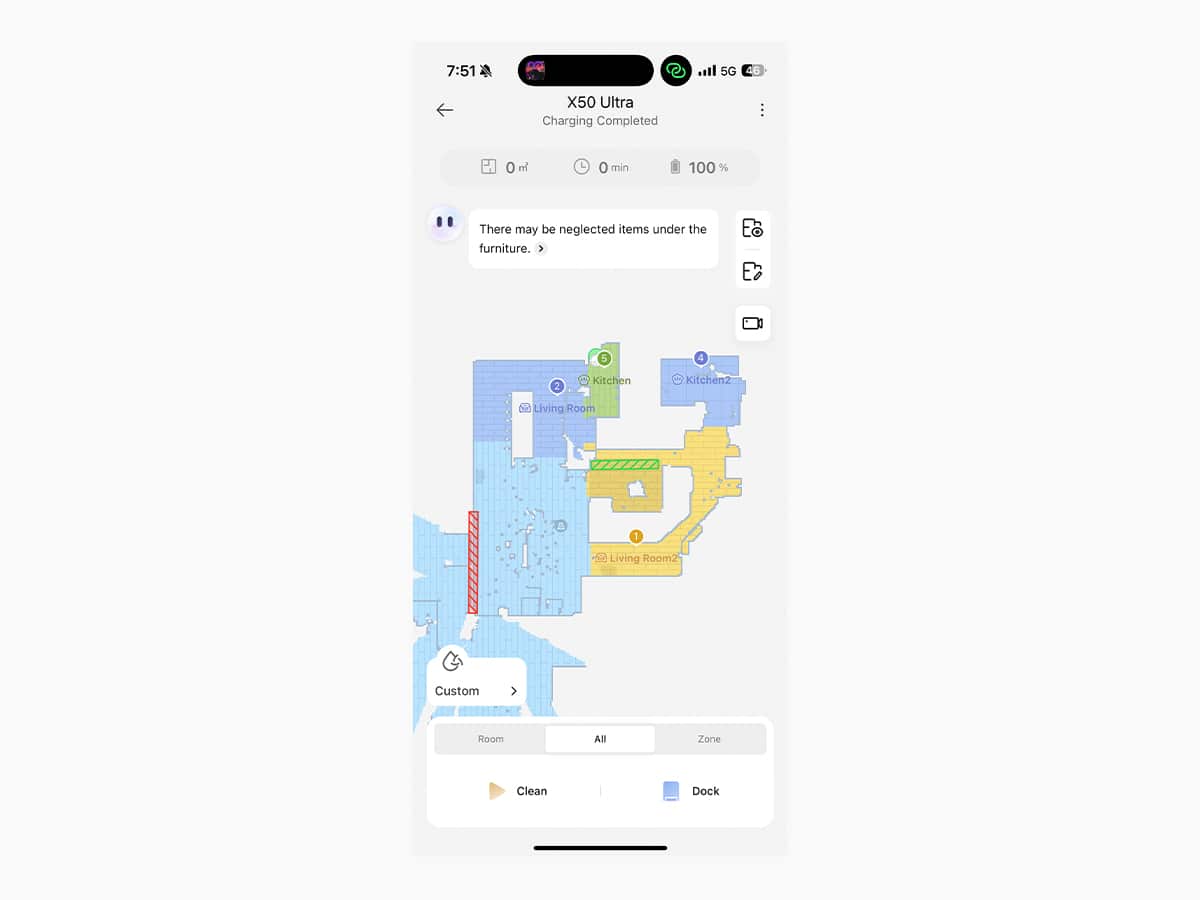 Dreame x50 ultra floor map