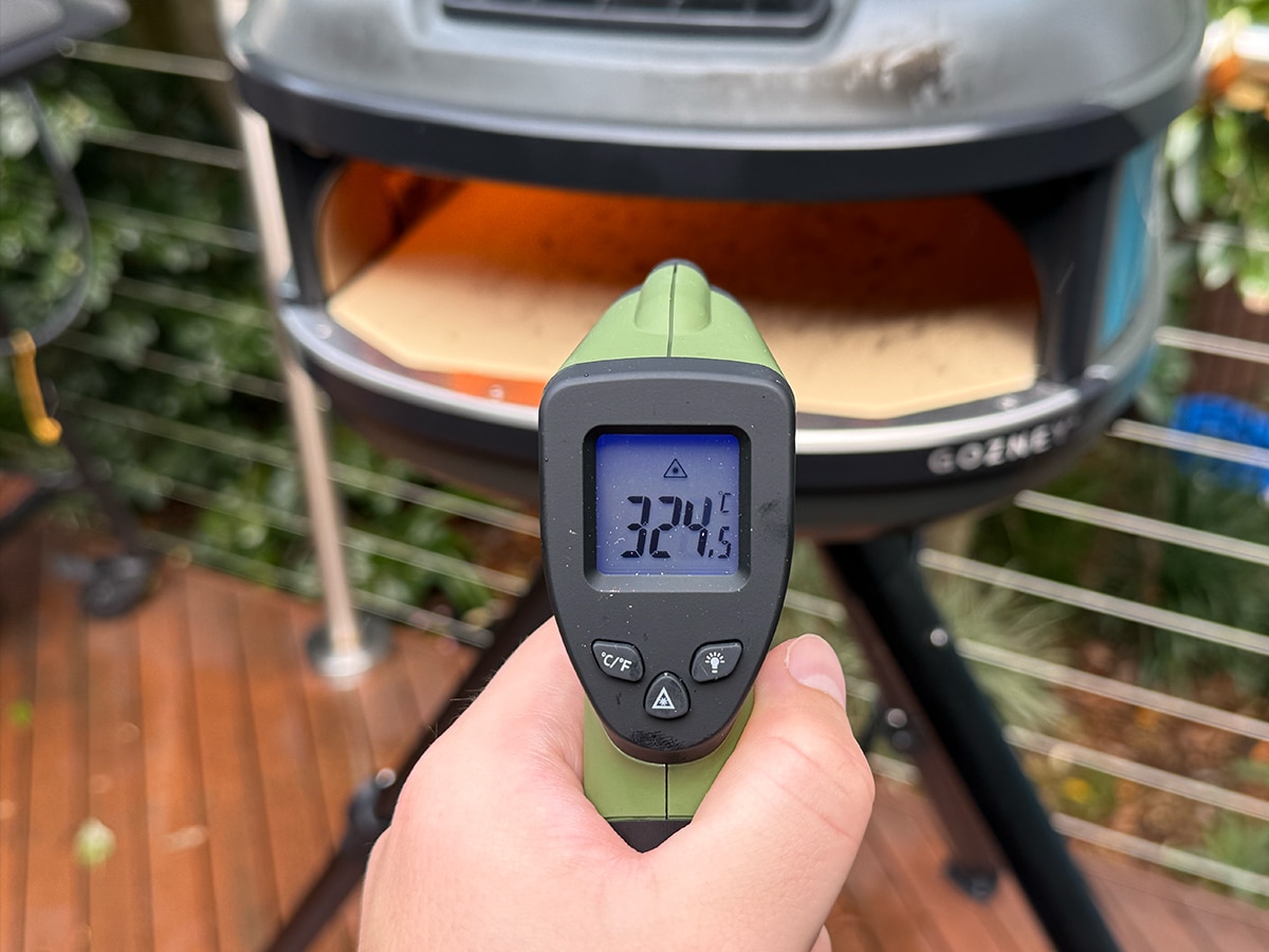 Gozney tread stone temperature with infrared