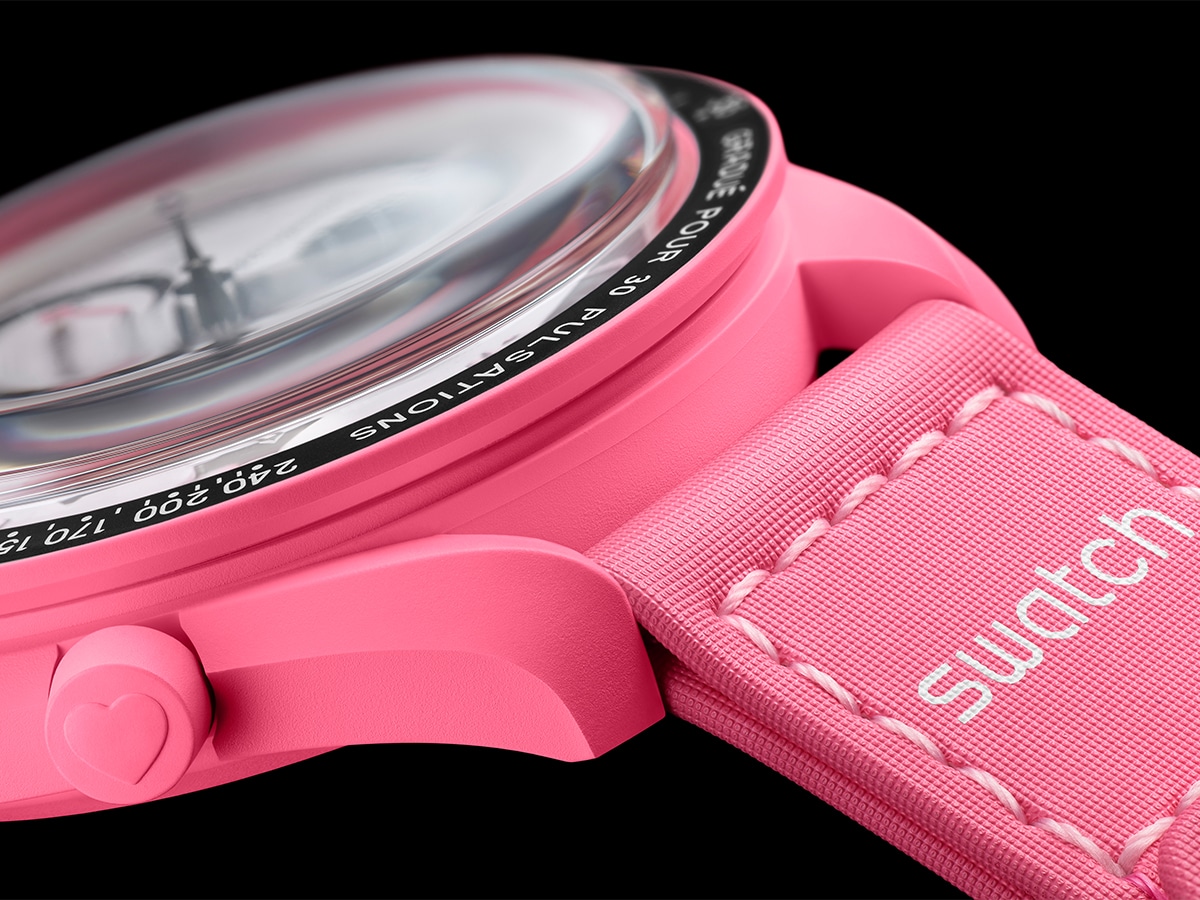 Mission to the pink moonphase strap details