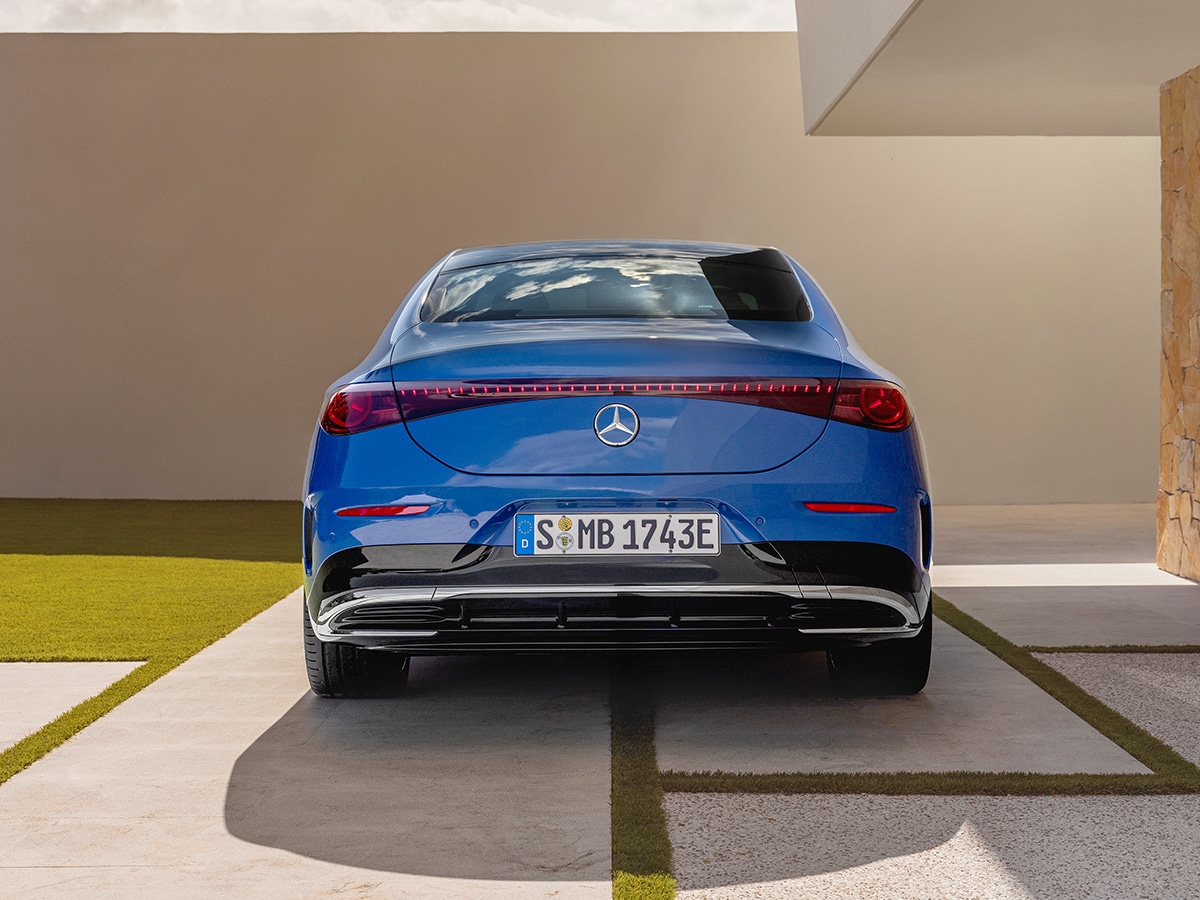 Mercedes benz cla electric sedan rear end