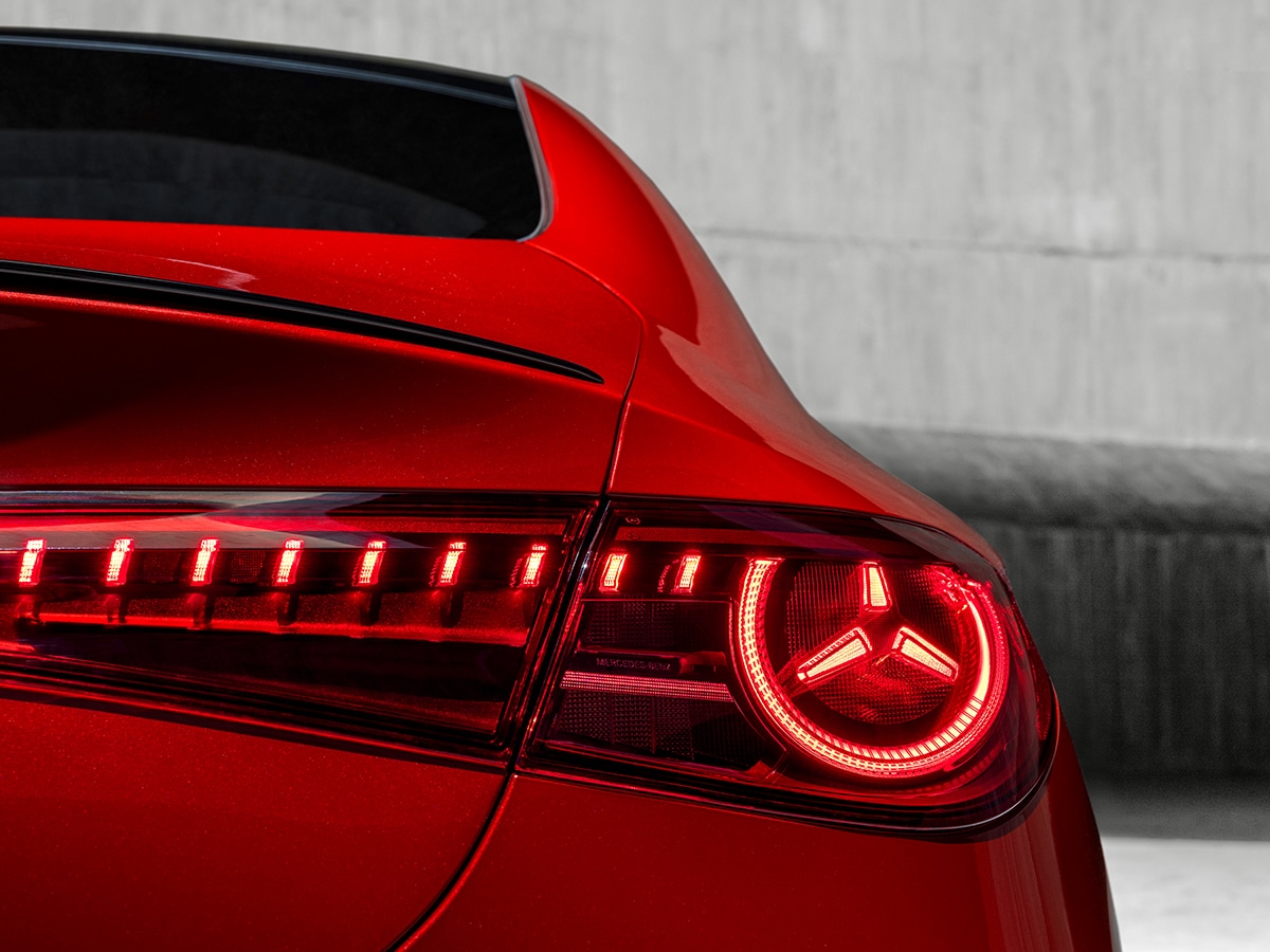 Mercedes benz cla electric sedan taillight