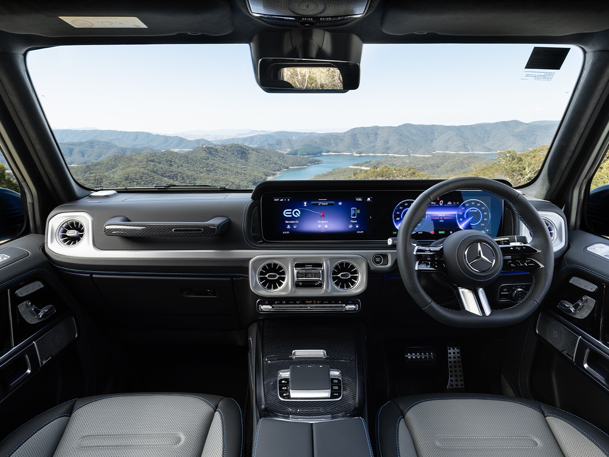 Mercedes benz g 580 with eq technology dashboard