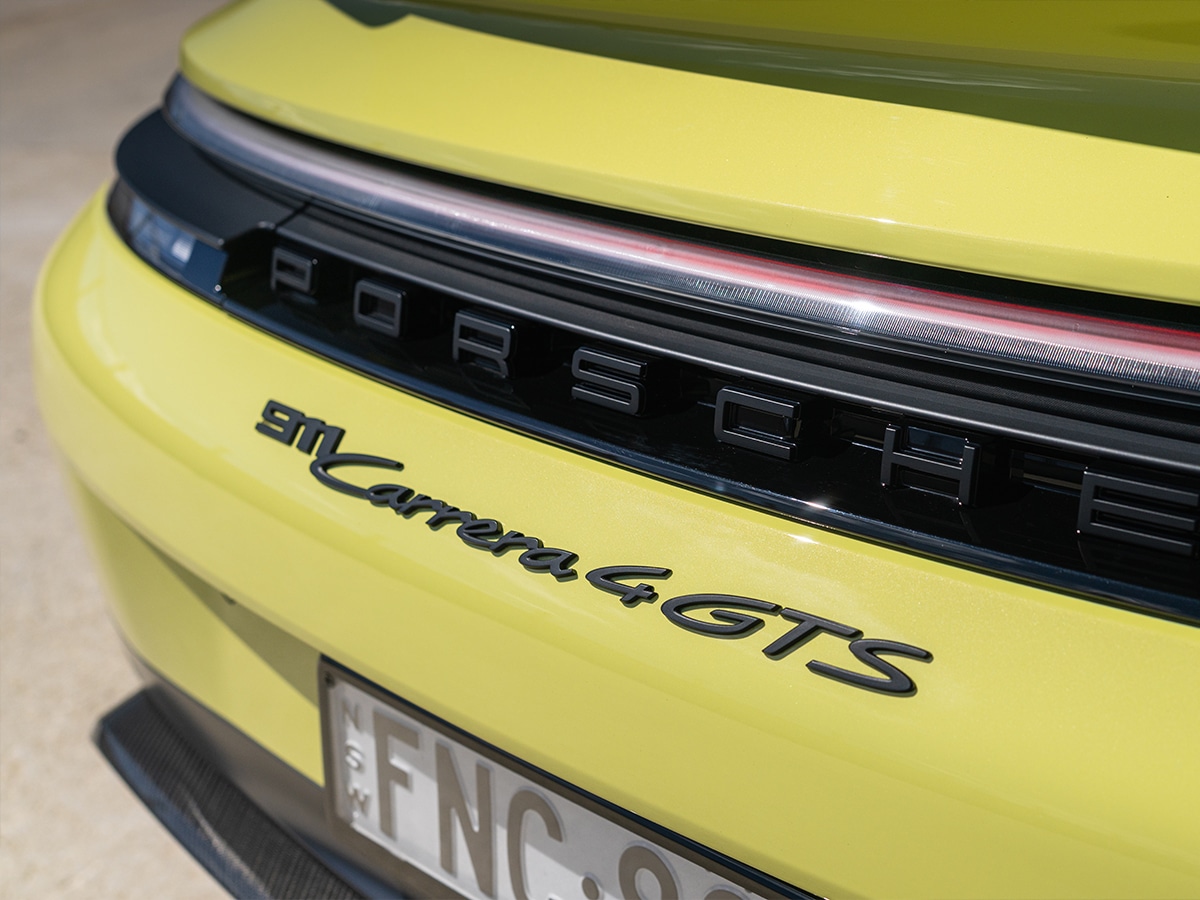 Porsche 911 carrera 4 gts rear badge