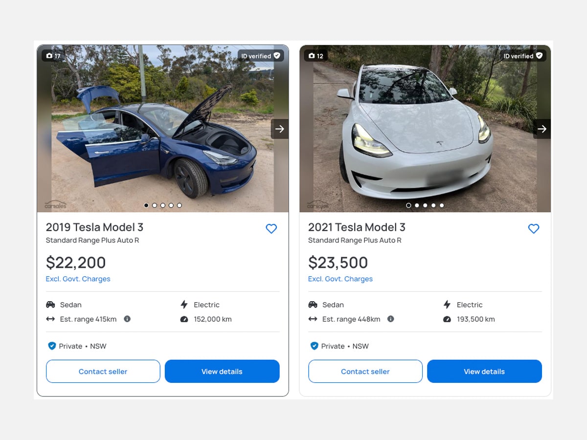 Second hand tesla prices