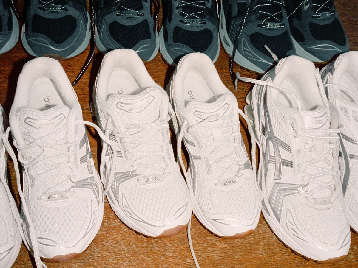 Asics and a p c in white