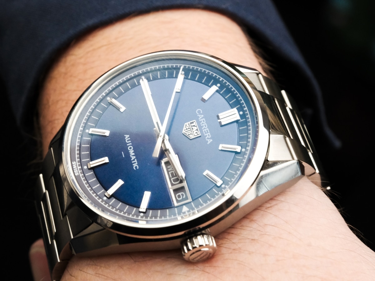 Carrera day date blue dial