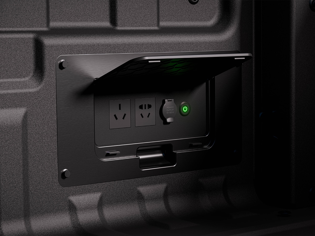 Nissan frontier pro plug in hybrid rear charging ports
