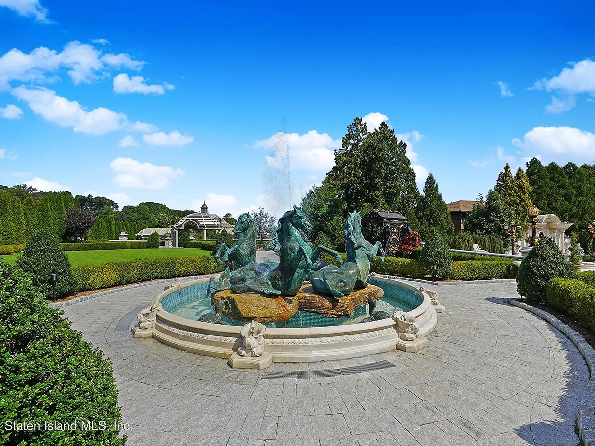 Paul castellano mega mansion fountain