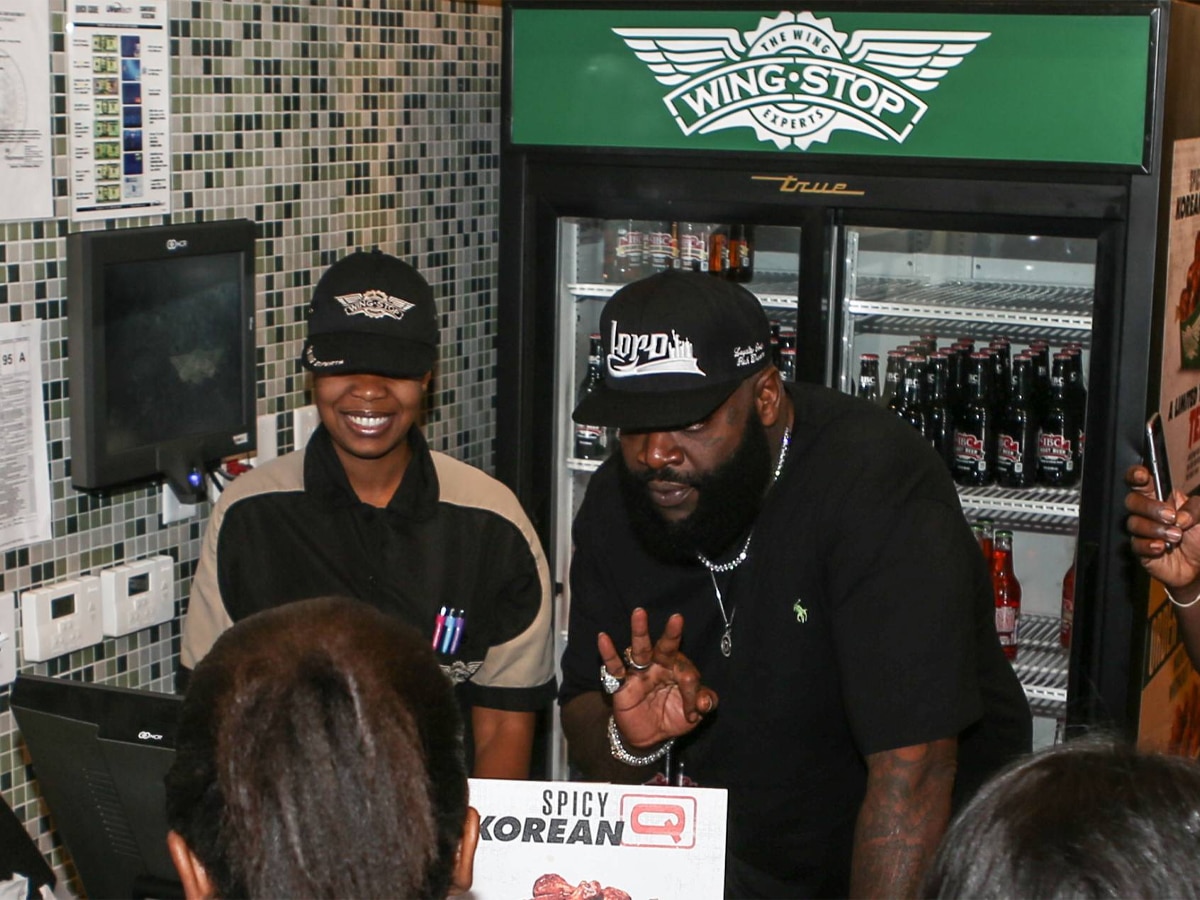 Rick ross wingstop at cash register