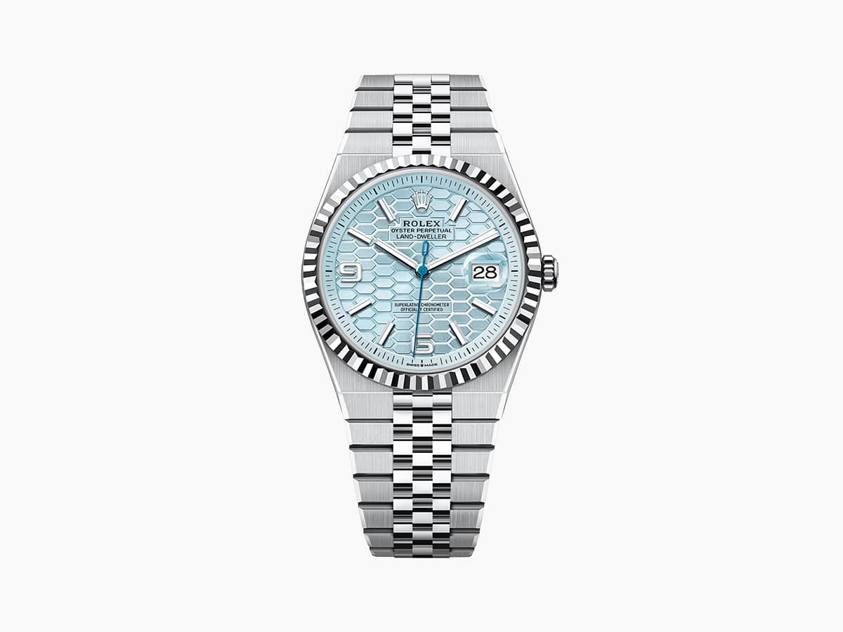 Rolex oyster perpetual land dweller 40 in 950 platinum
