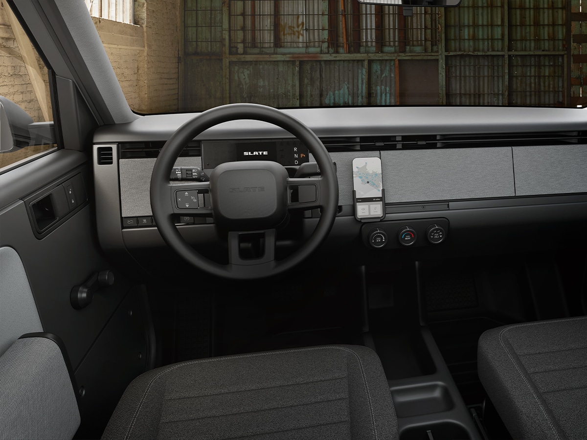 Slate truck interior