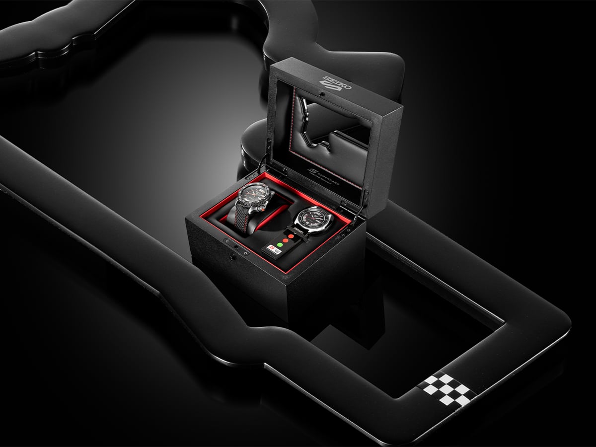 Seiko 5 sports x supercars limited edition box open