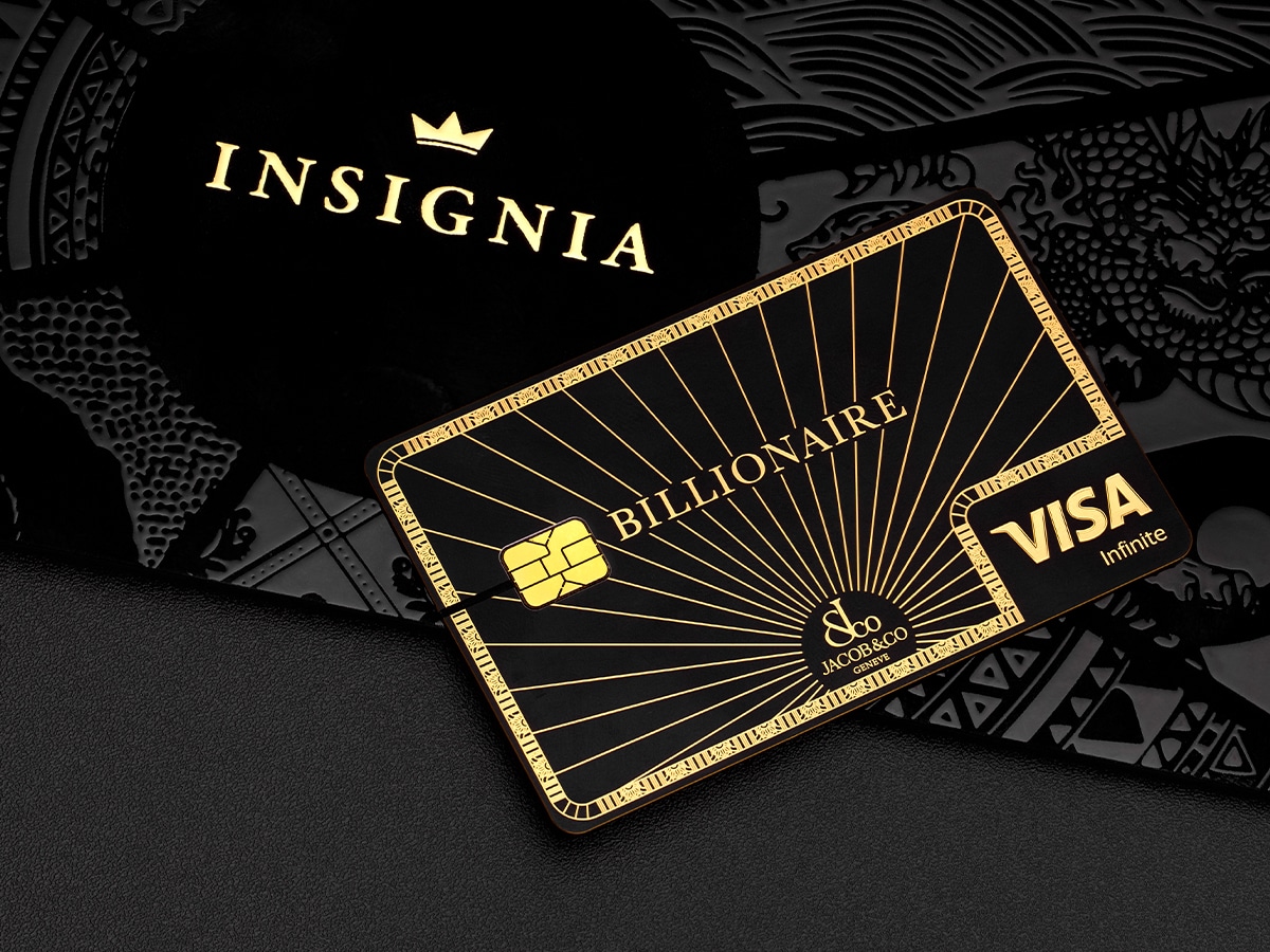 The billionaire jewellery card in black