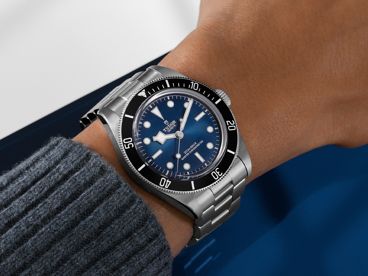 Tudor black bay 68 on wrist