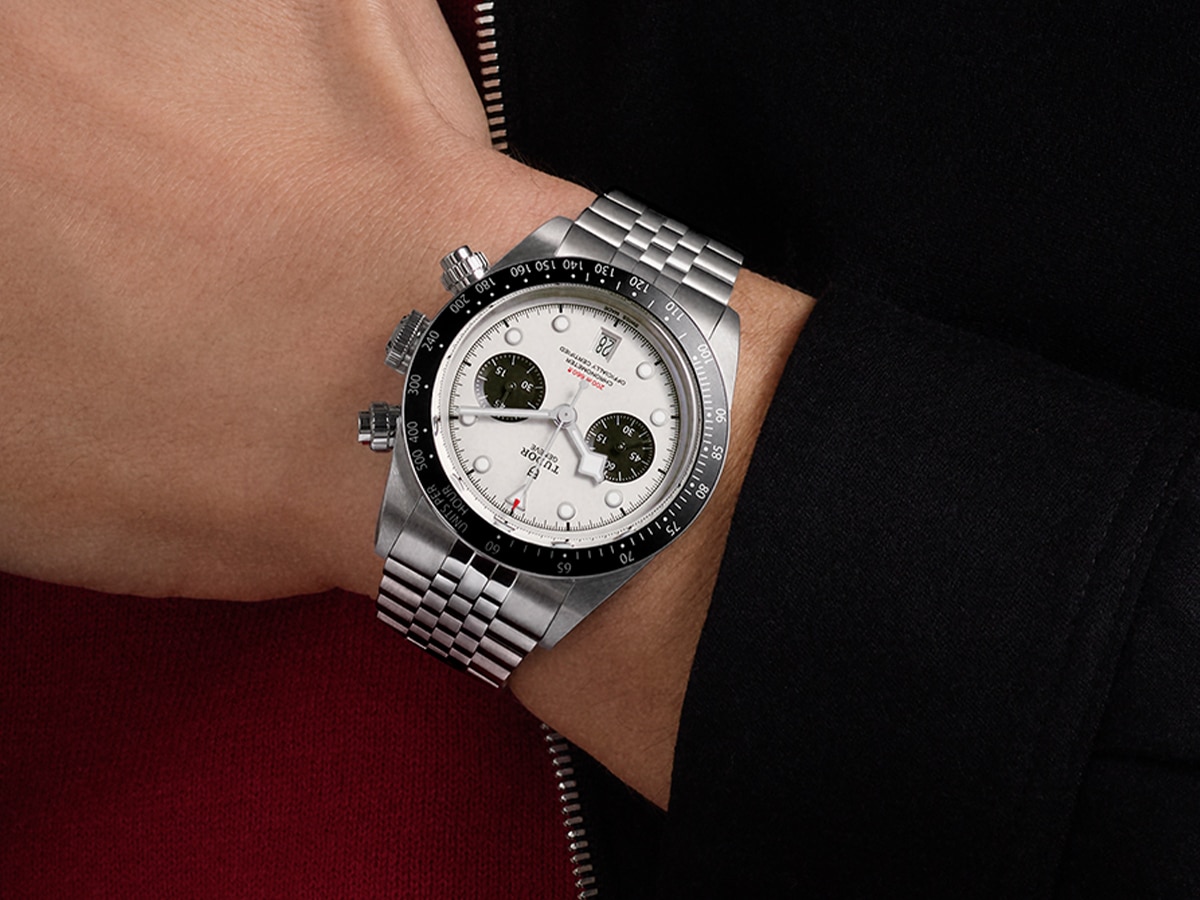 Tudor black bay chrono in white
